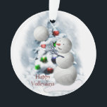 Noël de Snowman<br><div class="desc">Volleyball Snowman est trop mignon et sera aimé de tous les fans de volley-ball. Entièrement personnalisable pour personnaliser avec vos photos et texte si vous le souhaitez.</div>