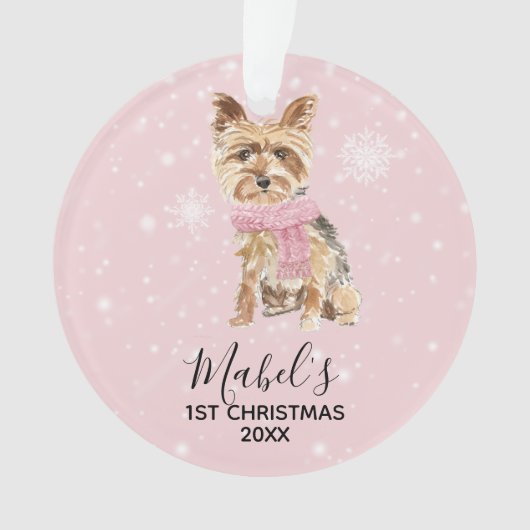Noël de vacances de Yorkie Yorkshire Terrier (devant)