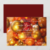 Noël de vacances ornemente des invitations de (Devant / Derrière)