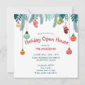 Noël décoration vacances maison ouverte invitation (Devant)