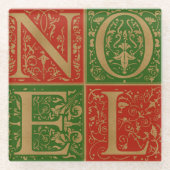Noel Decorative Holiday Glazen Onderzetter (Voorkant)