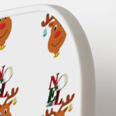 Noel Deer Bells Bauble Rudolf Sneeuwvlokken Kerstm Pickleball Paddle (Links Detail)