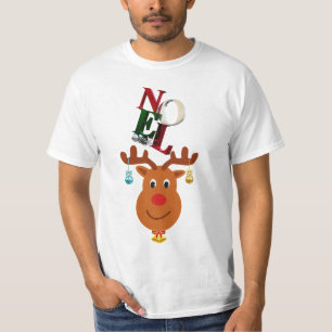 Noel Deer Bells Bauble Rudolf Sneeuwvlokken Kerstm T-shirt