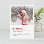 Noël Définition Carte de vacances (Debout devant)