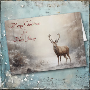 Noël des Cerfs de Forêt dans le New Jersey Card