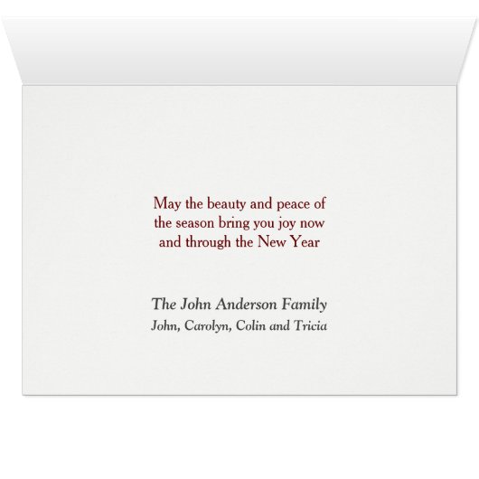 Noël des cerfs de forêt dans l'Ohio Card (Intérieur Horizontal (Bas))