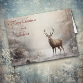 Noël des Cerfs de Forêt en Indiana Card
