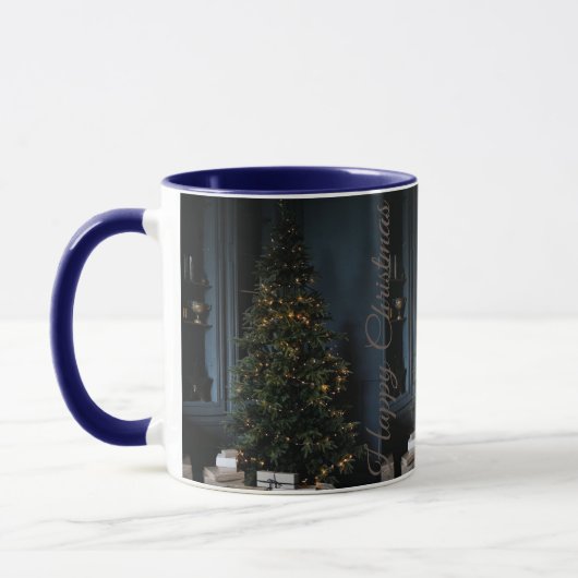 Noël Design blanc Café Mugs (Gauche)