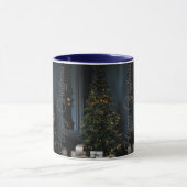 Noël Design blanc Café Mugs (Centre)