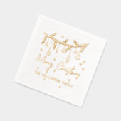 Noël Dessiné à la Main Or (Gauche)