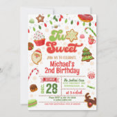 Noël Deux doux Invitation Anniversaire (Devant)