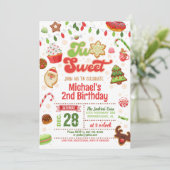 Noël Deux doux Invitation Anniversaire (Debout devant)