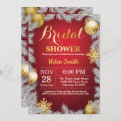 Noël d'hiver Invitation de la nuptiale douche (Devant / Derrière)