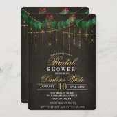Noël d'hiver Invitation de la nuptiale douche (Devant / Derrière)