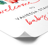 Noël d'hiver Père Noël Baby shower Affiche de bien (Coin)