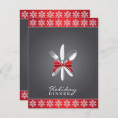 Noël Dîner férié Invitation (Devant / Derrière)
