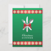 Noël Dîner férié Invitation (Devant)