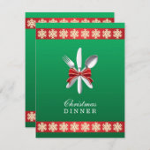 Noël Dîner férié Invitation (Devant / Derrière)