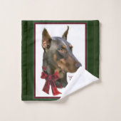 Noël Doberman Pinscher (Gant de toilette)
