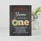 Noël Donut 1er anniversaire Invitation (Debout devant)