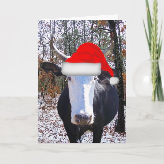 Noël d'or de Funny Heifer carte de vache (Devant)