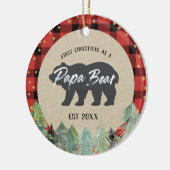 Noël d'or d'hiver comme ornement d'ours de Papa (Gauche)