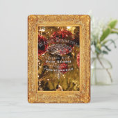 Noël doré de luxe - Carte d'invitation (Debout devant)