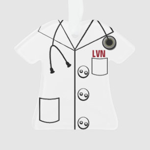 NOËL D'ORNEMENT DE MANTEAU DE LABORATOIRE DE LVN