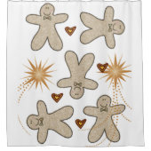 Noël Douche rideau Pain d'épices Homme (Devant)