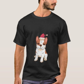 Noël drôle de chien pour femmes T-shirt col en V N