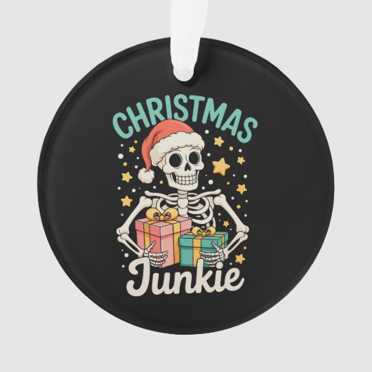 Noël drôle Junkie Skeleton vacances Noël Père Noël (devant)