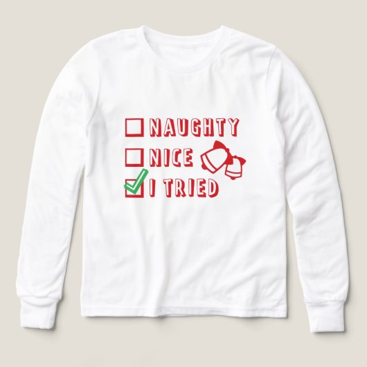 Noël Drôle Naughty ou Nice ou Liste d'essai (Motif recto)