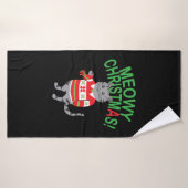 Noël du chat Meowy (Serviette de bain)