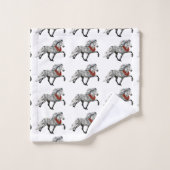 Noël du cheval islandais (Gant de toilette)