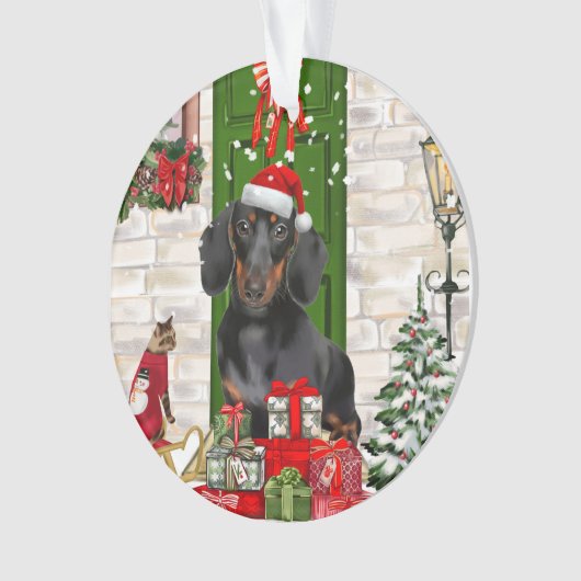 Noël du chien Dachshund (devant)
