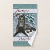 Noël du chien de berge belge (Serviette à main)