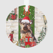 Noël du chien Yorkie (dos)