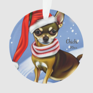 Noël du Chihuahua, l'ornement du Chien de Santa Ha