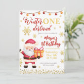 Noël du Père Noël Invitation (Debout devant)