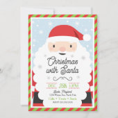 Noël du Père Noël Invitation pour enfants (Devant)