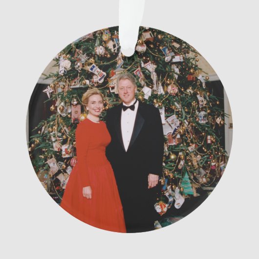 Noël du président américain Bill Clinton et Hillar (devant)