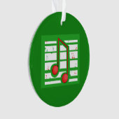 Noël du professeur de musique, Notes sur le vert (devant)