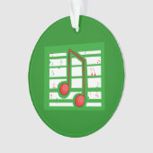 Noël du professeur de musique, Notes sur le vert (devant)