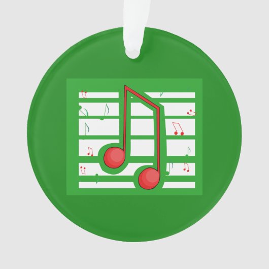 Noël du professeur de musique, Notes sur le vert (devant)