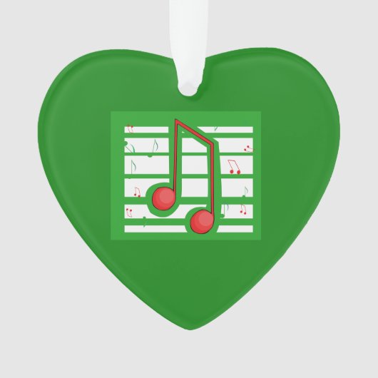Noël du professeur de musique, Notes sur le vert (devant)