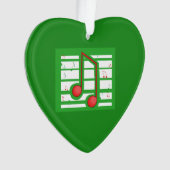 Noël du professeur de musique, Notes sur le vert (devant)
