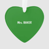 Noël du professeur de musique, Notes sur le vert (dos)