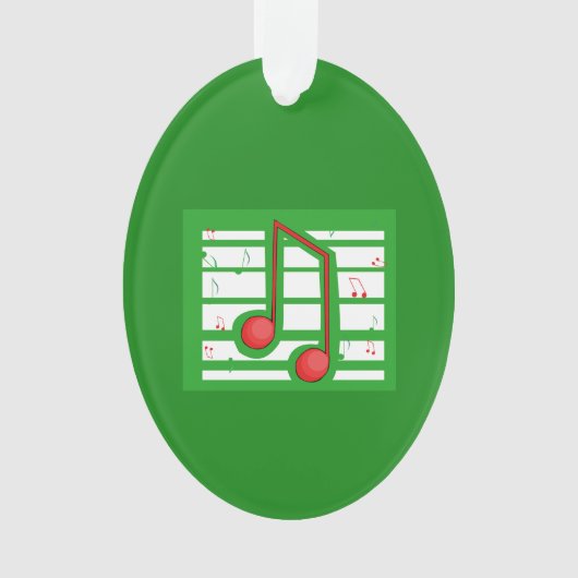 Noël du professeur de musique, Notes sur le vert (devant)