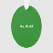Noël du professeur de musique, Notes sur le vert (dos)