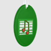 Noël du professeur de musique, Notes sur le vert (devant)